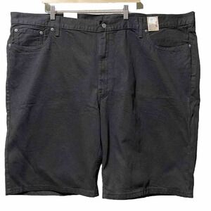 Levis 469 Black Denim Jean Shorts Mens 52 Loose Baggy Measures 54x11 NEW